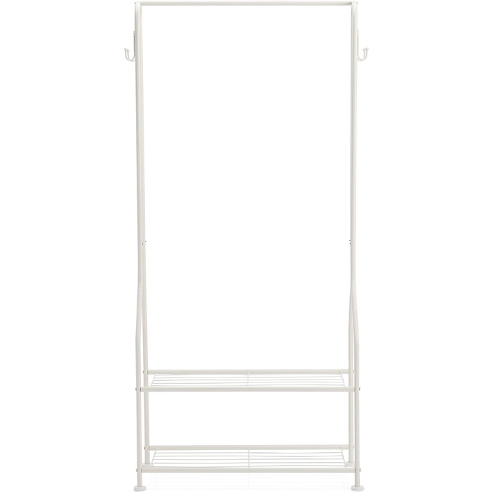 Шафа для одягу Amazon Basics з двома полицями, біла, 75x36,5x150 см