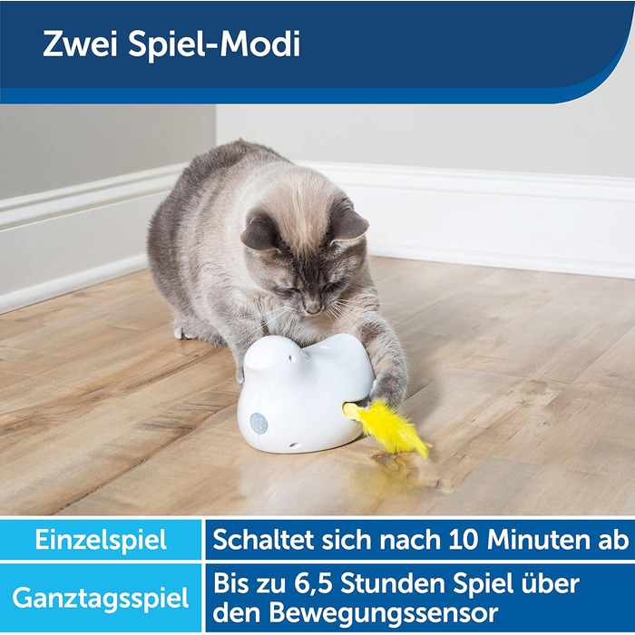 PetSafe інтерактивна іграшка для котів Peek-a-Bird з таймером, працює на 3 AA батарейках