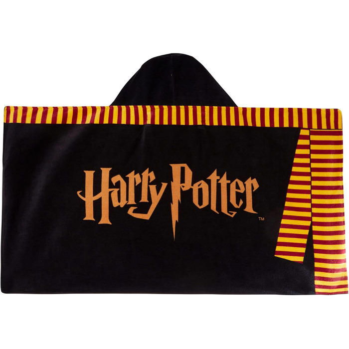 Дитячий пончо-рушник з капюшоном Harry Potter, 100% бавовна, Хогвартс, для пляжу, басейну та купання