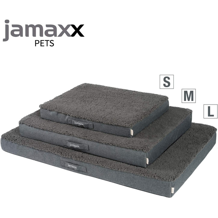 Ортопедичний матрац для собак JAMAXX, знімний чохол, меморі-піна, водовідштовхувальна оксфордська тканина, лляний чохол, розмір L 120x73 см, темно-сірий
