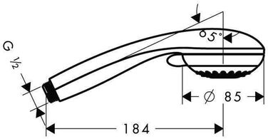 Hansgrohe Crometta 85 ручний душ, 3 режими, антикальк, хром
