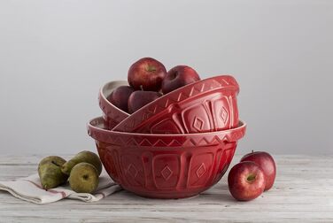 Миска для тіста Mason Cash 26 см, 2,7 л, червона, стійка до сколів, велика керамічна миска для тіста, тіста для хліба, пирога або піци