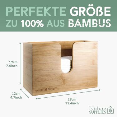 Диспенсер для паперових рушників з дерева Nature Supplies, настінний або настільний, для рушників C-, Z- чи Interfold-складання