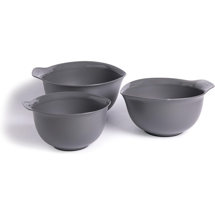 Набір з 3 мисок KitchenAid, що складаються одна в одну, деревне сірий