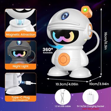 LED проектор зоряного неба з музикою, астронавт-бейсболіст, нічник з дистанційним керуванням для спальні, діти та дорослі, помаранчевий