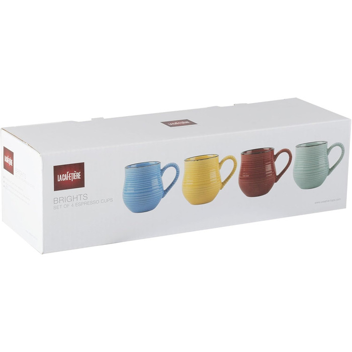 Набір з 4 еспресо чашок La Cafetière Brights, 65 мл, керамічні