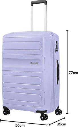 Валіза American Tourister Sunside Spinner, 55 см, 35 л, чорна, розширювана, пластикова, на 4 колесах