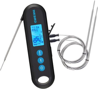 Бездротовий термометр для м'яса Inkbird IHT-2PB, Bluetooth, 2 зовнішні зондy, USB зарядка, магнітний, для гриля, кухні та випічки