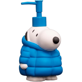 Диспенсер для мила/лосьйону Franco Peanuts Snoopy, 488 мл, офіційний, смола, для кухні та ванної, святковий дизайн Різдво