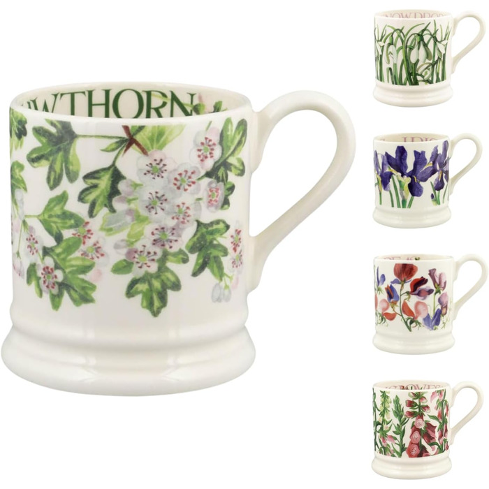 Велика керамічна чашка Emma Bridgewater Hawthron Tree 1/2 Pint – для кави, чаю, капучино, латте, подарункова чашка зі стонгверу