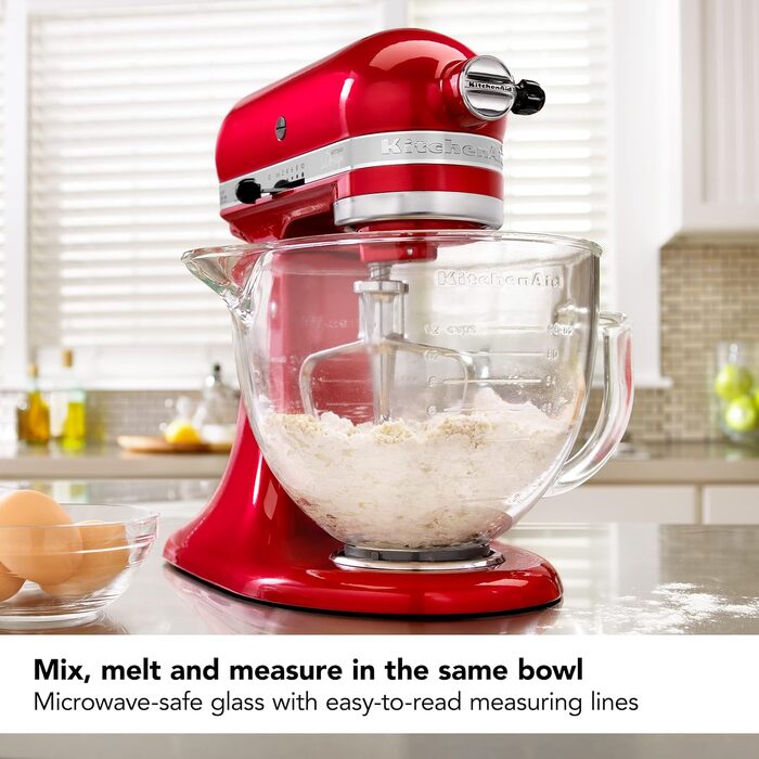 Миска для змішування KitchenAid KSM5GB, скляна з мірним маркуванням