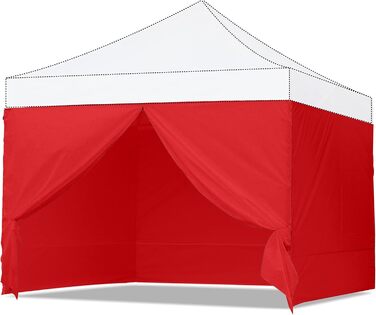 Бічна стінка для намету ABCCANOPY SunWall 3x3 м, 4 шт, червона, для шатра, універсальна, для вулиці