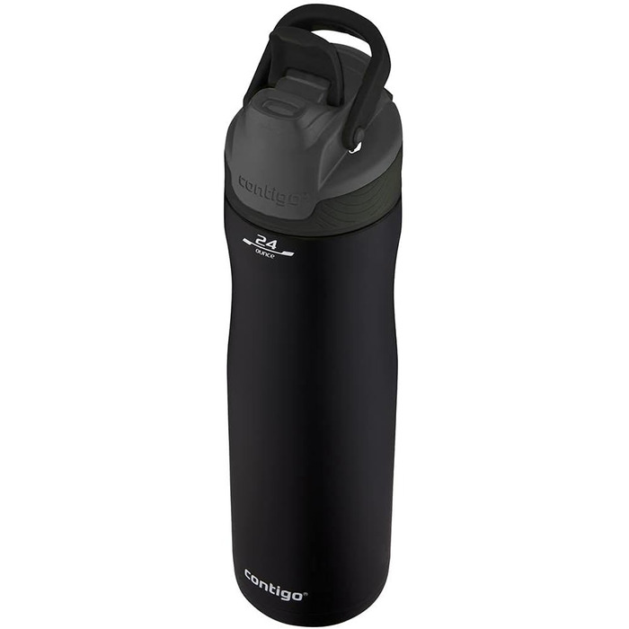 Термобутилка Contigo Autoseal Chill, 720 мл, чорна, нержавіюча сталь, ізольована, для води, BPA-free, до 28 годин холоду, герметична