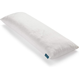 LUCID ортопедична подушка для сну на боці з подрібненої піни Memory Foam, тіло-подушка для вагітних, ультрам'який бамбуковий чохол, біла