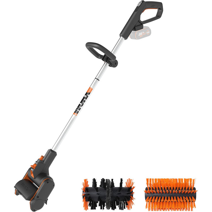 Акумуляторна багатофункціональна щітка WORX WG441E.9 20V для очищення каменю та дерева, видалення бур'янів, з водопідключенням, PowerShare, без акумулятора і зарядного пристрою