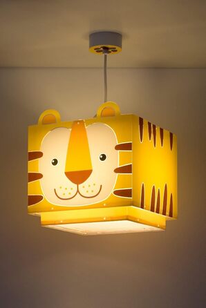 Дитяча підвісна лампа Little Tiger, жовта, E27