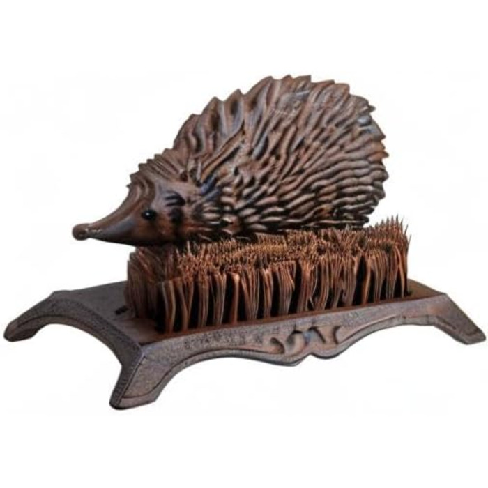 Esschert Design килимок для взуття у вигляді їжака з чавуну з щіткою, 25×16×15 см