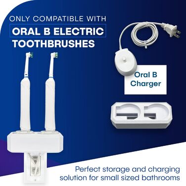 Електричний тримач для зубних щіток Oral-B, настінний, 2 зарядні пристрої, вертикальний стандарт GFCI/Decora
