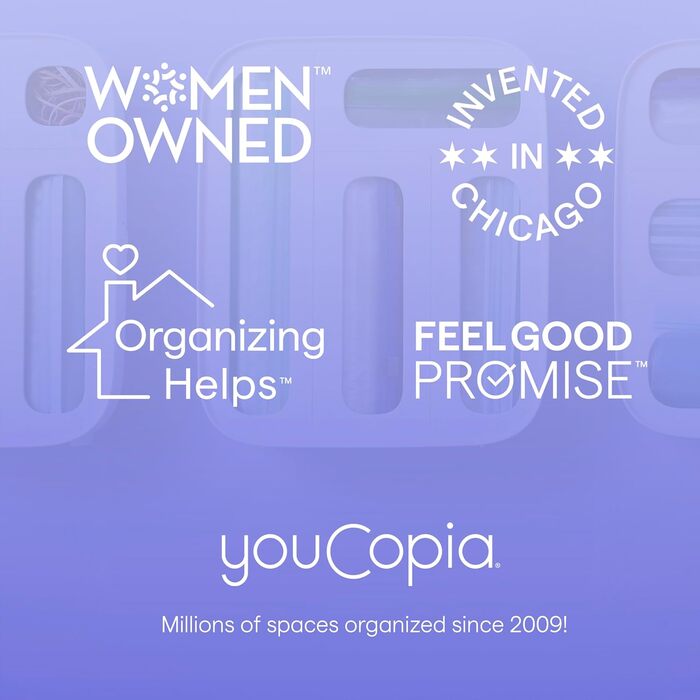 Органайзер для шухляд YouCopia DrawerFit з регульованими перегородками, розсувний, білий зі вкрапленнями, для кухні