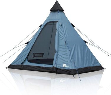 Намет your GEAR Lido Tipi для 3-4 осіб, кемпінговий з підлогою, захистом від комах, висока стеля, пірамідальний, UV 50+, водостійкість 5000 мм, для фестивалів