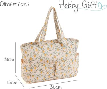 Сумка для рукоділля з бавовни Hobby Gift Morris Zitronen 13x36x31 см