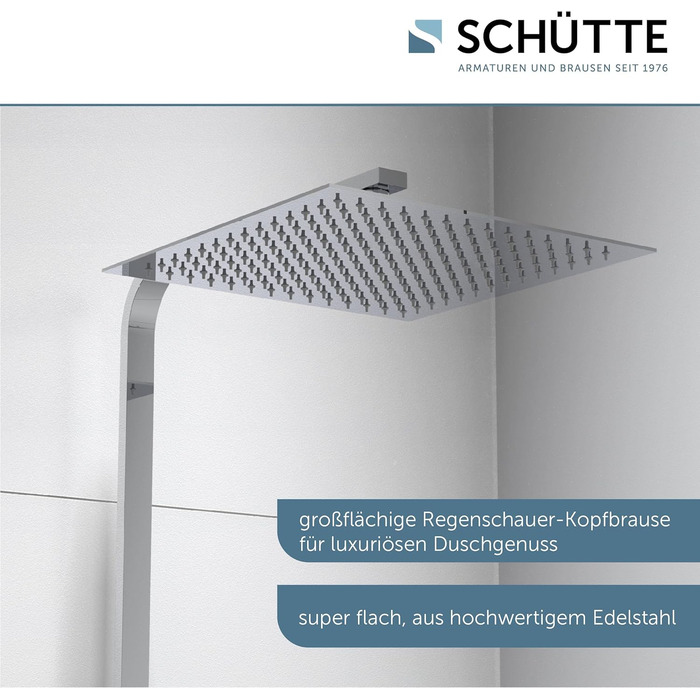 Душова лійка SCHÜTTE SAMOA RAIN, 3 режими, антикальк, понад 300 форсунок, біло-хромова, Самтштраль-технологія