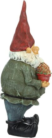 Декоративна фігура гнома з квітами Design Toscano, полімерна смола, 18x6,5x43 см