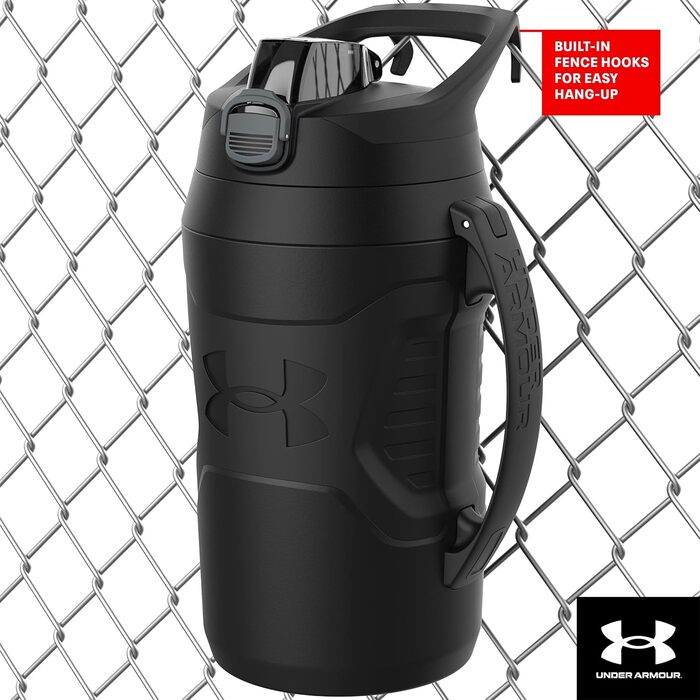 Пляшка для води Under Armour Playmaker Sport, 1,8 л, з ручкою, ізоляція, не протікає, чорна