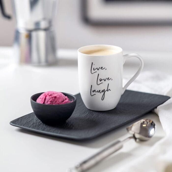Сервірна прямокутна тарілка Villeroy & Boch Manufacture Rock, преміум порцеляна, чорна, для подачі страв, можна мити в посудомийці