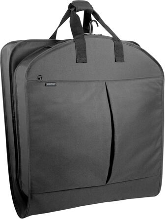 Дорожній костюмний чохол WallyBags 114,3 см, делюкс, з двома додатковими кишенями, чорний, підвищена місткість