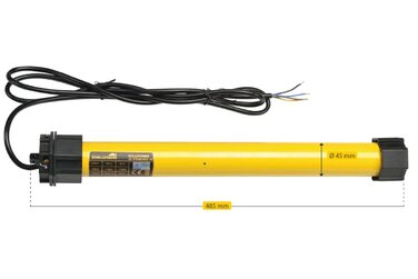 Рулонний електродвигун Schellenberg MAXI Standard 15 Нм для ролет 6,2 м², механічне налаштування кінцевих положень, для вала 60 мм, комплект з настінним підшипником