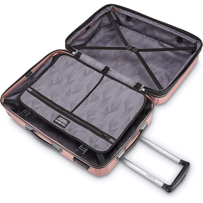 Жорсткий чемодан Samsonite Winfield 3 DLX з обертовими колесами, рожевий, універсальний розмір, ручна поклажа