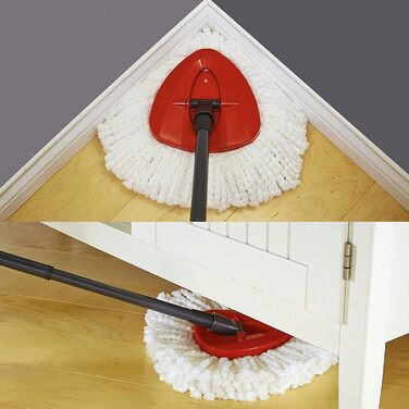 12 шт. змінних насадок для швабри O-Cedar Spin Mop, мікрофібра, легке очищення, 360° обертання, підходить для всіх твердих підлог