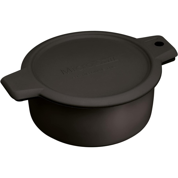Мікрохвильова гриль- та підсмажувальна пательня KitchenCraft, швидке приготування, якість духовки, міцна й легка, 26x29x9 см, чорна