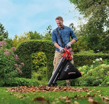Акумуляторний садовий пилосос Einhell VENTURRO 18/210 Power X-Change, Li-Ion 18 В, потужність всмоктування 500 м³/год, мішок 45 л, швидкість повітря 210 км/год, без акумулятора та зарядного пристрою