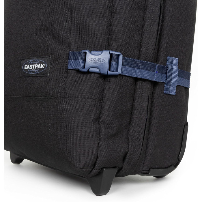 Валіза EASTPAK Tranverz S, розмір S, чорний з контрастними вставками, дорожня сумка на колесах, універсальний розмір