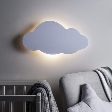 LED настінний світильник-хмара Lights4fun, тепле біле світло, на батарейках з пультом і таймером, для дитячої кімнати, спальні, нічник-декор