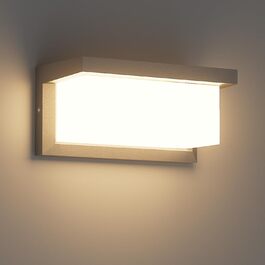 Klighten LED вуличний настінний світильник IP65, водонепроникний, 3000K, прямокутний, для дому, тераси, саду, антрацит