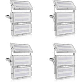 Світлодіодний прожектор Viugreum 300W, 24000Лм, IP65, холодне світло 6500K, для вулиці, гаража, двору, з кабелем 50 см, 4 шт