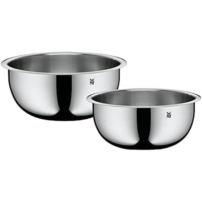 Набір кухонних мисок WMF Function Bowls, 2 шт, 22 і 24 см, з нержавіючої сталі Cromargan, багатофункціональні: для змішування, салату, сервірування, штабельовані