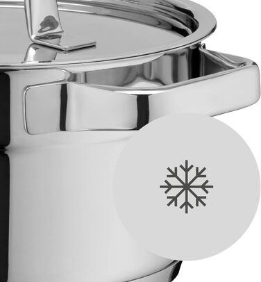 Миска для водяної бані WMF Compact Cuisine 16,5 см, сталева, полірування, для збивання, підходить для посудомийної машини, штабельована