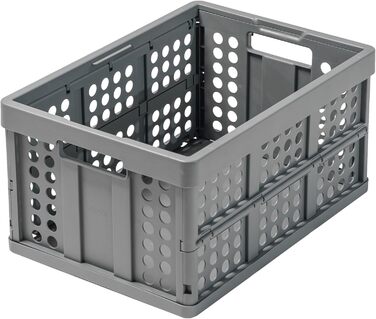 Складна пластикова коробка Clax Klappbox 45 л, сіра