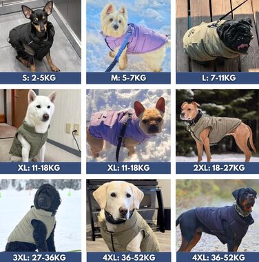 Зимова куртка для собак Spark Paws Warmshield™ – чорна, розмір M, теплий фліс, водовідштовхувальна, вітрозахисна, світловідбивна, парка для середніх і великих порід