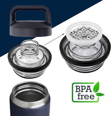 Блокатор льоду для пляшок Yeti Rambler, 2 шт, запобігає потраплянню кубиків та дробленого льоду в напій, сумісний з пляшками 18/26/1020 мл