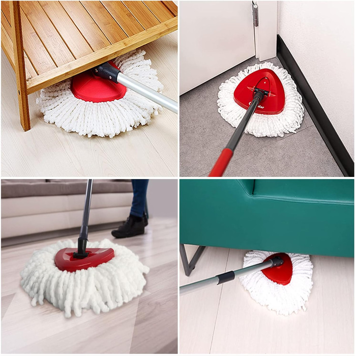 Набір із 6 змінних насадок з мікрофібри для швабри O-Ceda EasyWrin Spin Mop, запасні головки для легкого прибирання