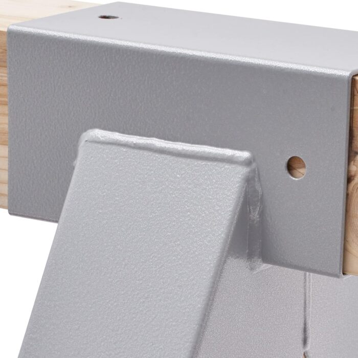 З'єднувач для гойдалки TRIBECCO 90x90 мм, 90°, сірий, сталевий, для садових гойдалок, порошкове покриття, монтажні отвори 10 мм, трикутна А-форма