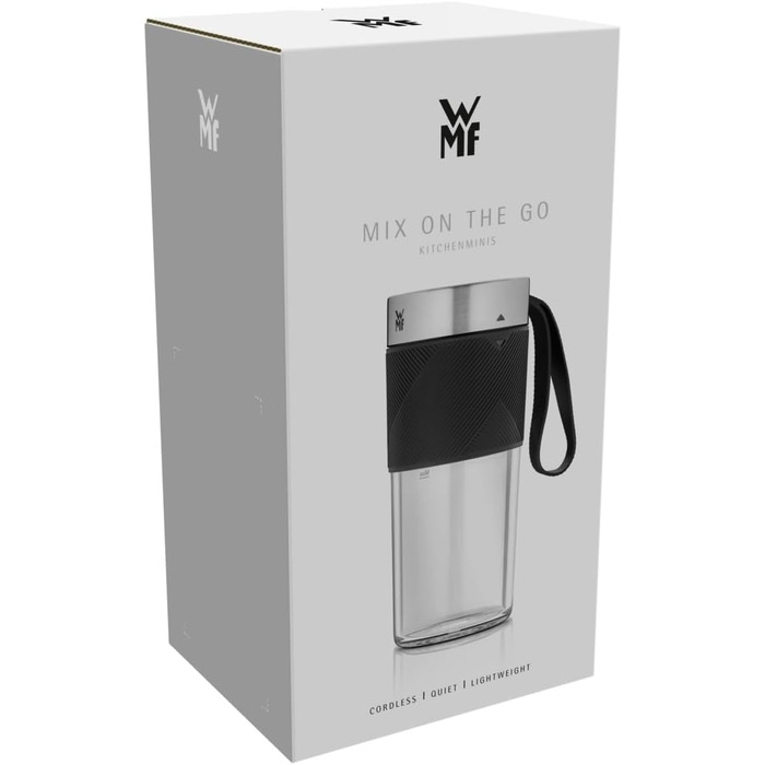 Портативний міні-блендер WMF Küchenminis Mix on the go 300 мл, USB акумуляторний смузі-мейкер для коктейлів, шейків та смузі