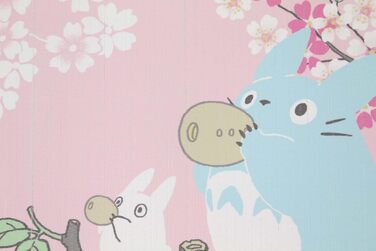 Тканинна штора-норен Studio Ghibli Totoro з весняним сакурою для коридору