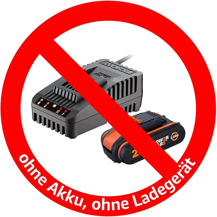 Акумуляторний повітродув WORX WG584E.9 40В, безщітковий двигун, турбінна технологія, 145 км/год, 12 м³/хв, легкий, без акумулятора та зарядки, сумісний з PowerShare