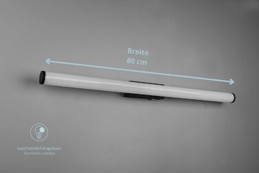 Світлодіодний настінний світильник для ванної Lightling Leo, IP44, чорний матовий метал, 80.4x5.5x8.5 см, для дзеркала